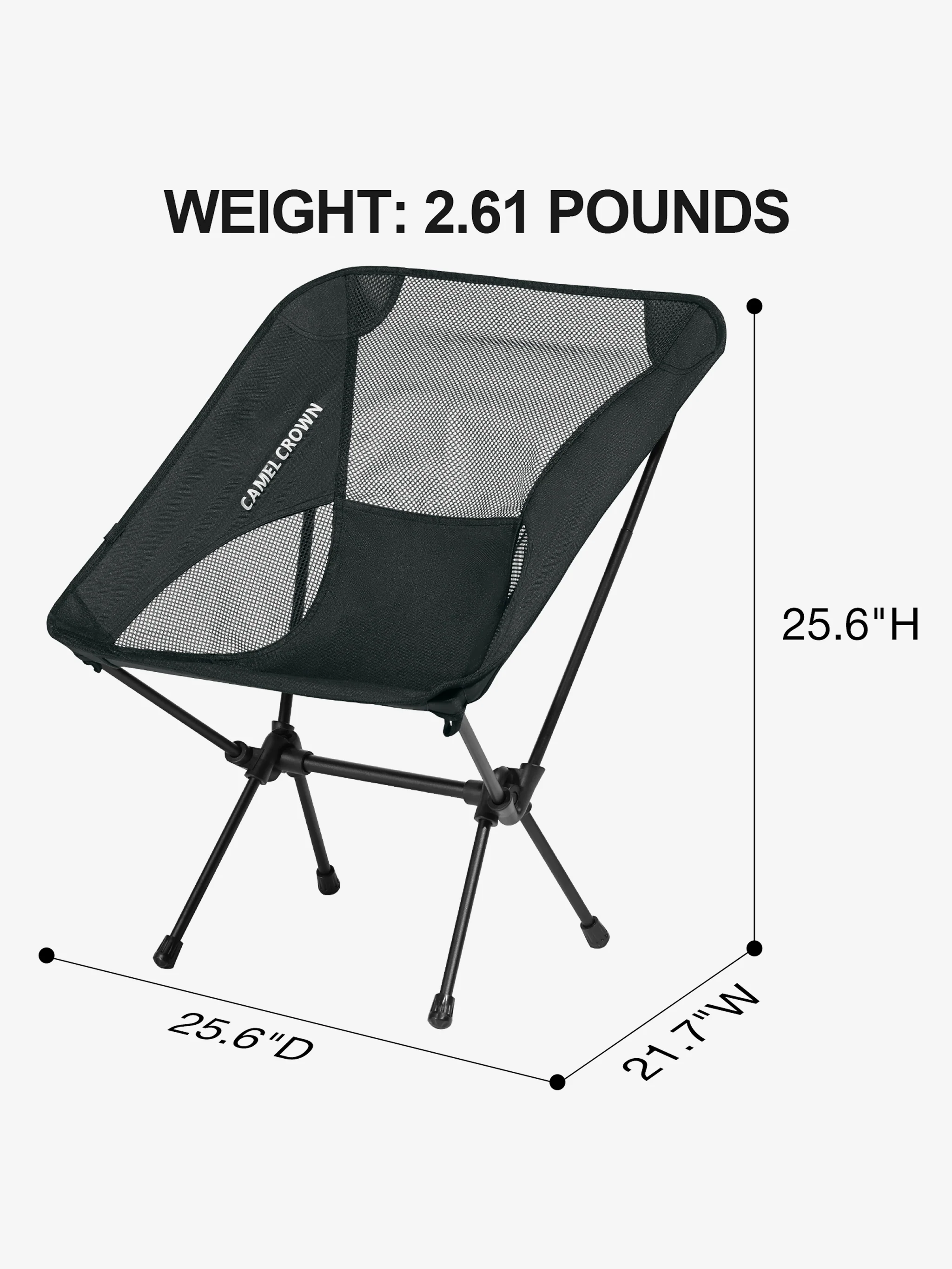 Ventilated Mesh Back Folding Camping Chair - Image 3