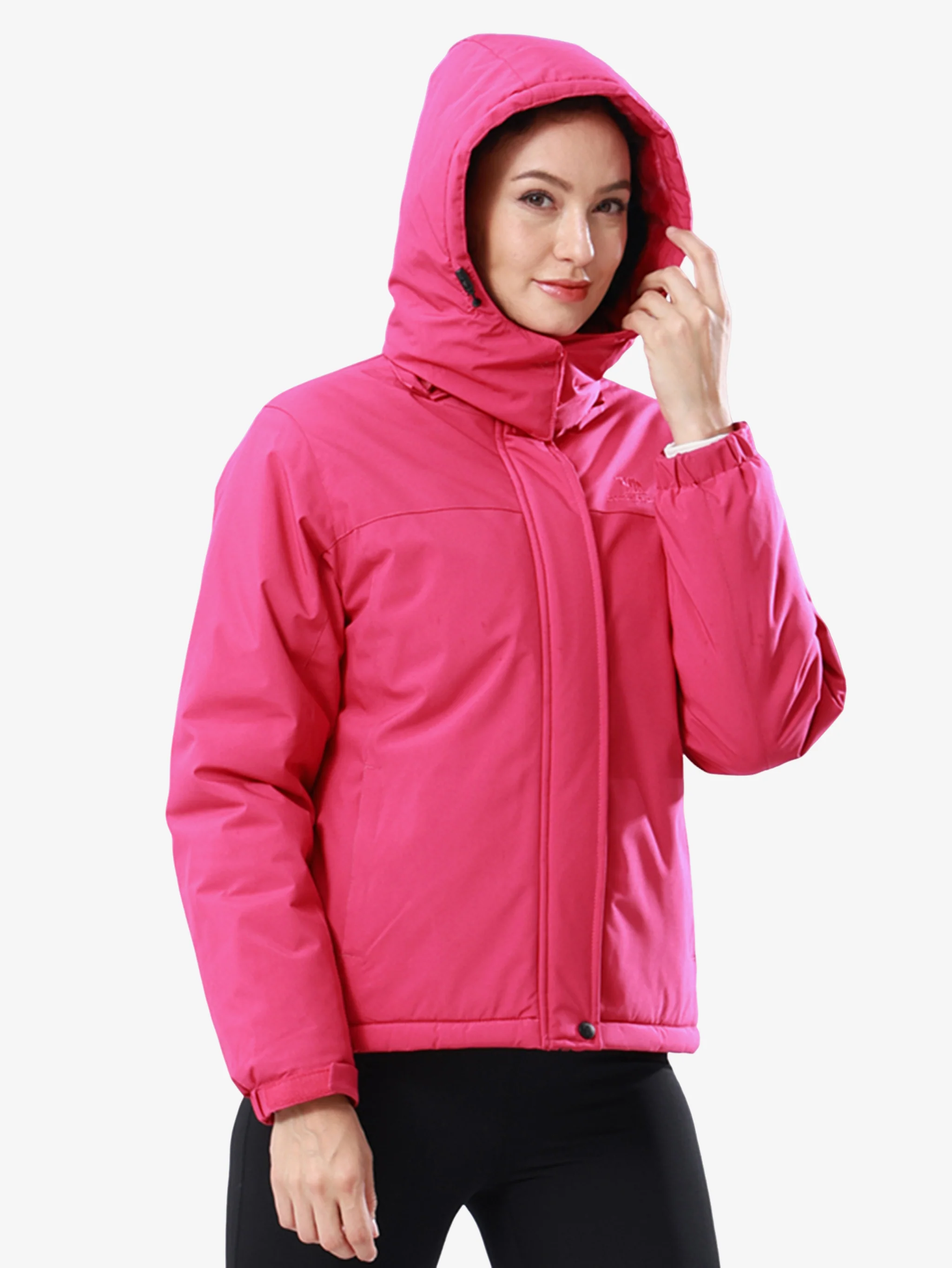 Women’s Urban Edge Fleece Jacket Detachable Hood - Image 3
